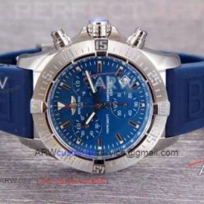 Perfect Replica Breitling Colt Diver Pro Watch Blue Dial Blue Rubber Strap